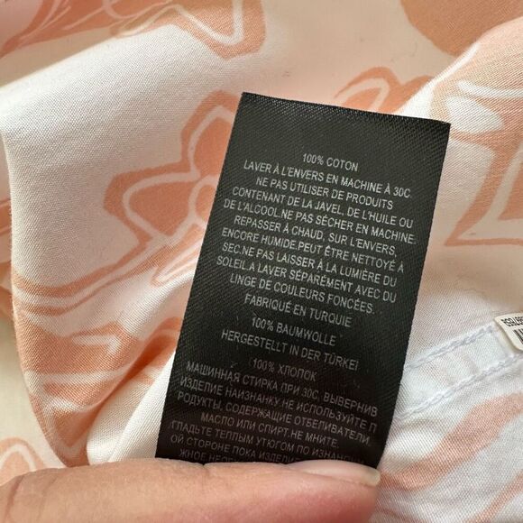 Ted Baker London Tello Peach Floral Button-Up Shirt Long Sleeve sz 4 Large - Picture 13 of 14